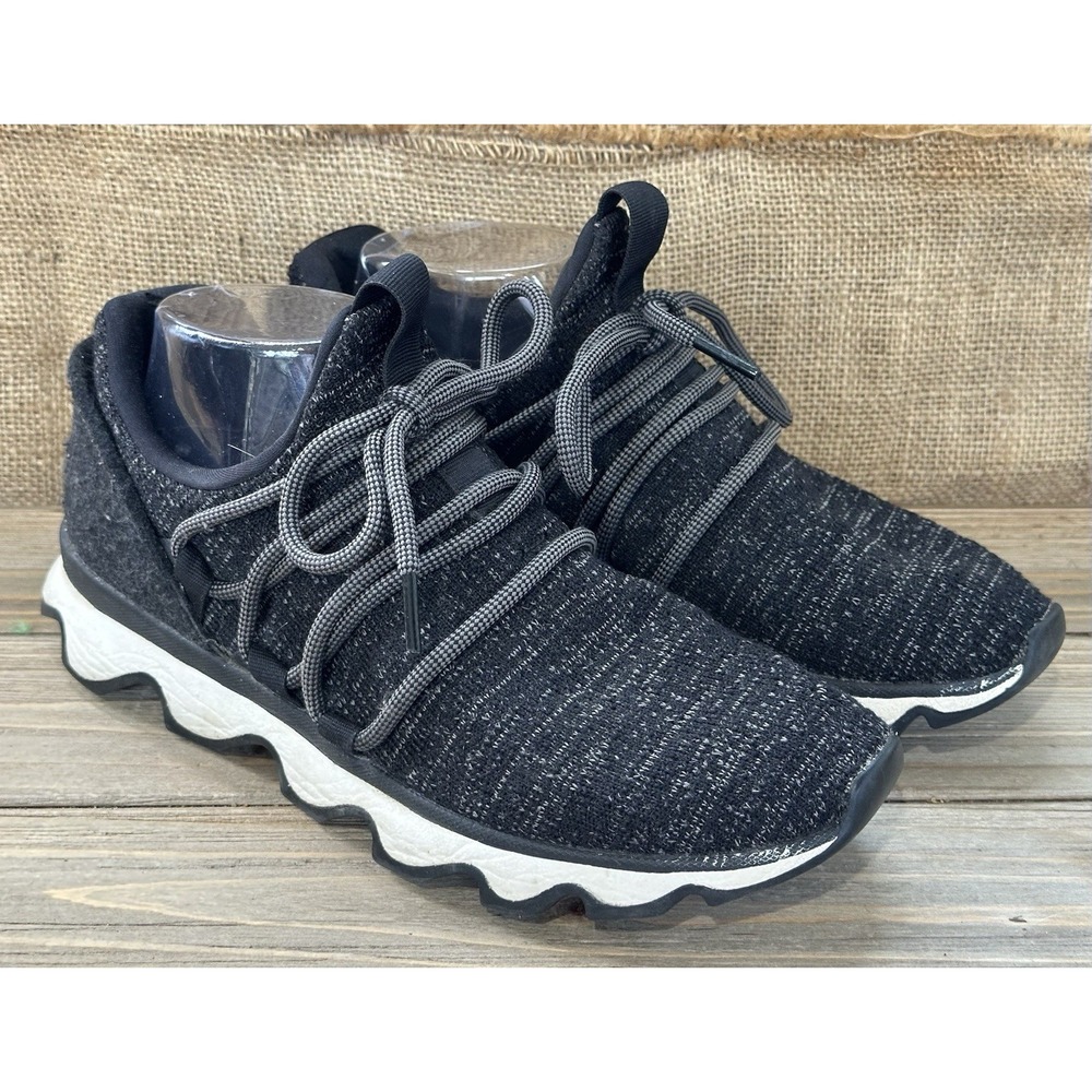 Sorel Sneakers Lace Up Knit Comfort Athleisure Sports Women's Size 8 Black